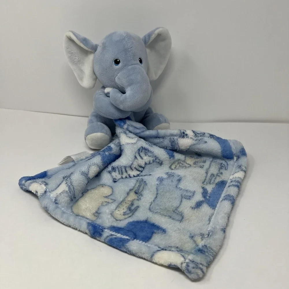 Blue Elephant Lovey baby Security lovies soft Stuffed Animal‎ Little Beginnings